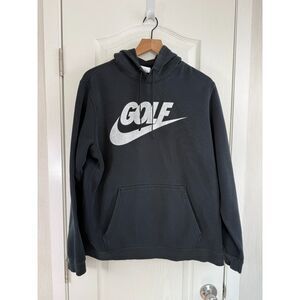 Nike Golf Club Fleece Pullover Hoodie Black Silver - Men's Large